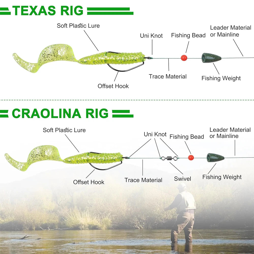 40Pcs Bullet Fishing Sinker Weights Kit Worm Weights Slip Sinker for Bass Fishing Texas Rigs Saltwater Freshwater Fishing Tackle