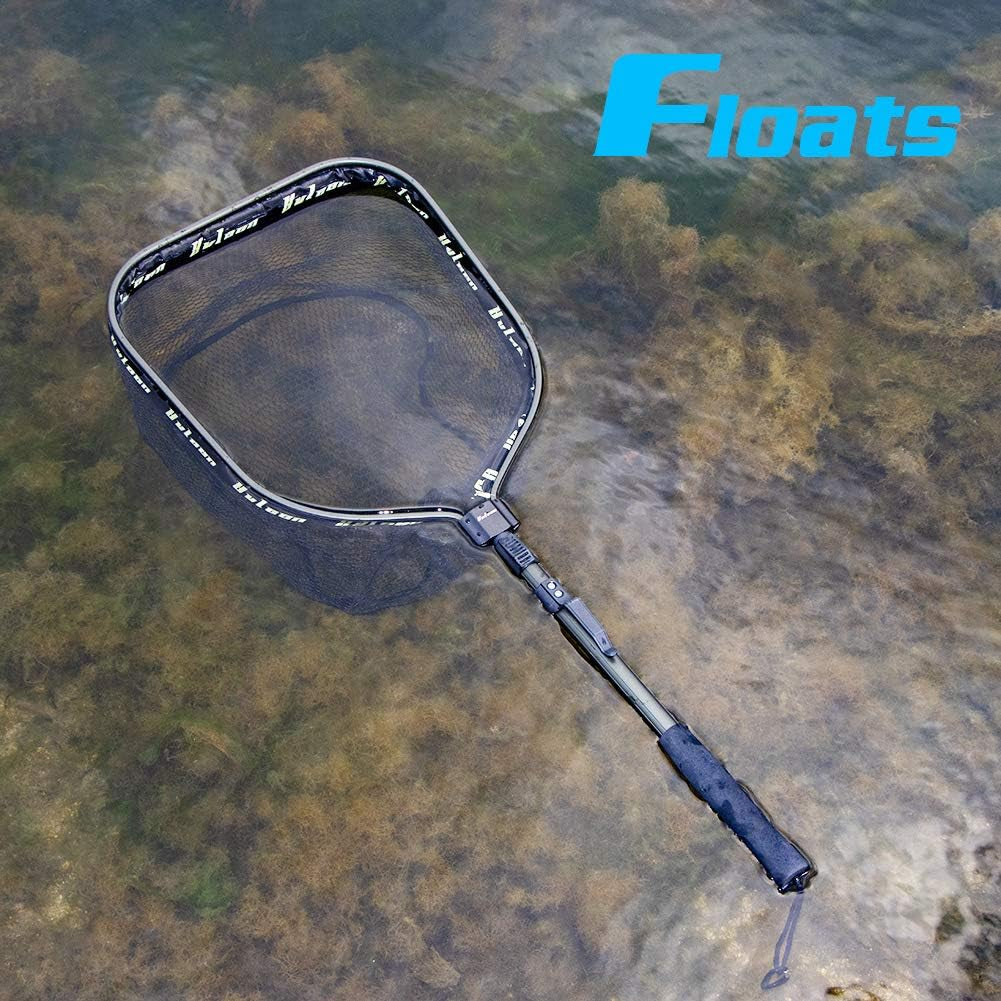 Floating Fishing Net - Folding Fishing Landing Net with Rubber Coating Mesh for Easy Fish Catch and Release, Fishing Net for Freshwater and Saltwater