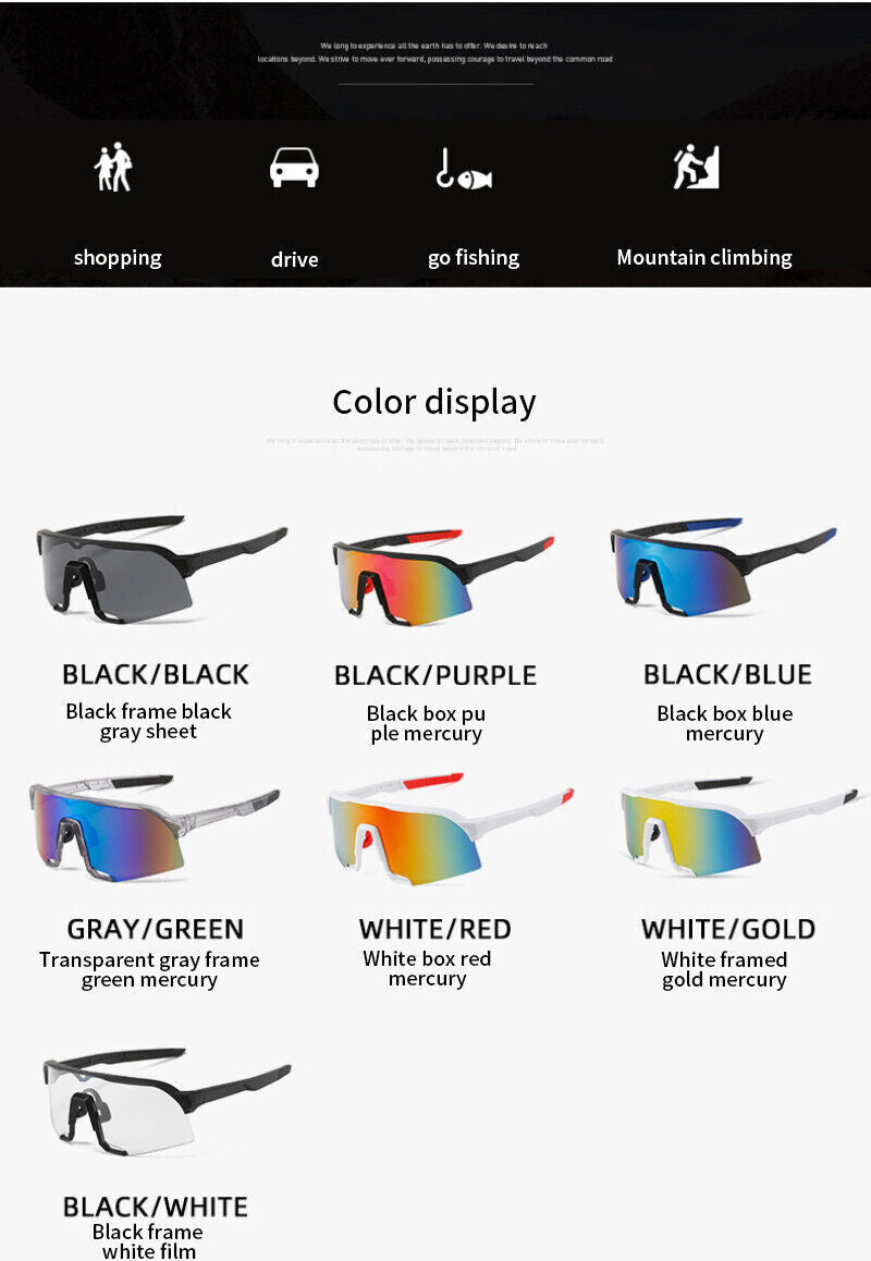 Polarized Sports Sunglasses Outdoor Cycling Driving Fishing Glasses UV400 Goggle
