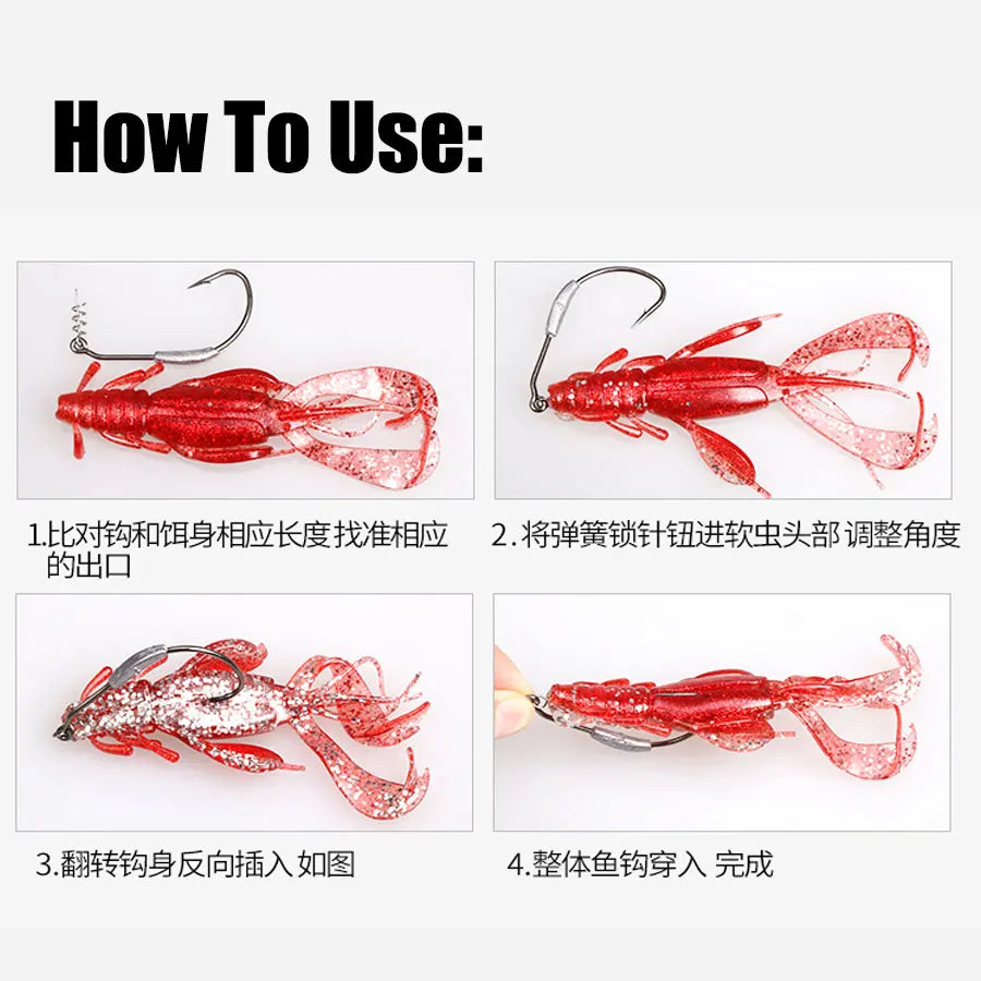 3Pcs/Lot 3.8G 5.7G 6.2G Jig Head Fish Hook Jig Hooks for Soft Fishing Bait of Carbon Steel Hooks with Rattle Spoon
