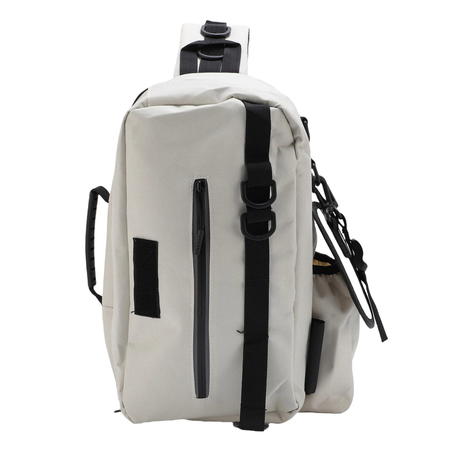 Fishing Sling Bag with Rod Holder Nylon Rainproof Lightweight Fishing Tackle Storage Backpack for Outdoor Fishing Gears