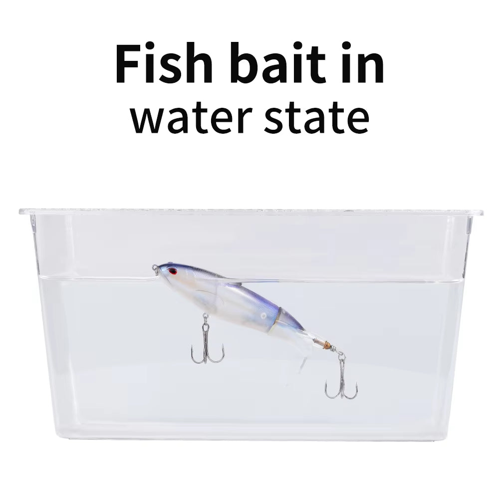 5Pcs 1Set 13G 10Cm Top Water Pencil Fishing Lure Hard Bait with Floating Rotating Tail for Bass Trout Freshwater Saltwater