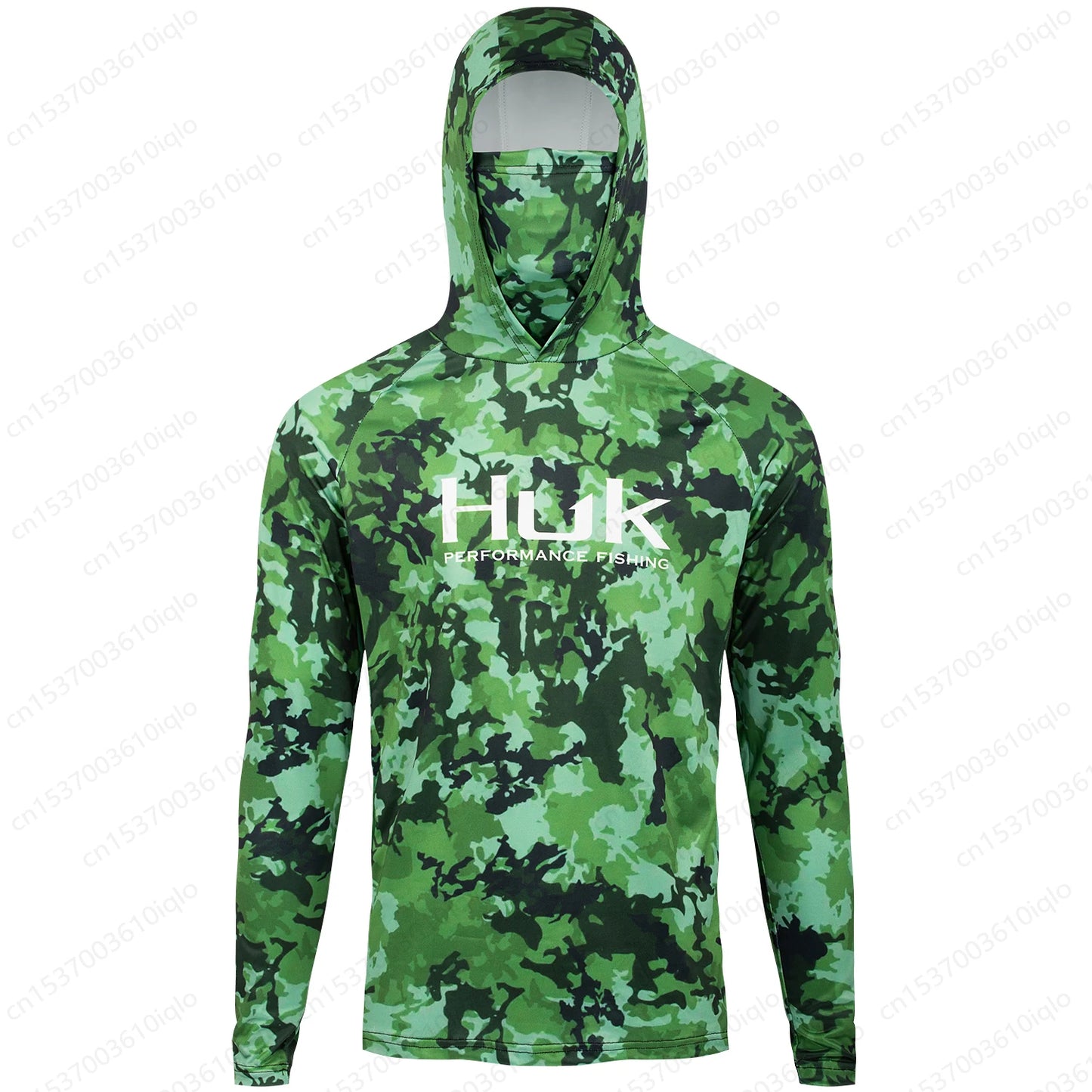 HUK Fishing Clothing Camouflage Men'S Long Sleeve Mask Hooded Fishing Shirts Upf 50+ Uv Protection Performance Fishing Apparel